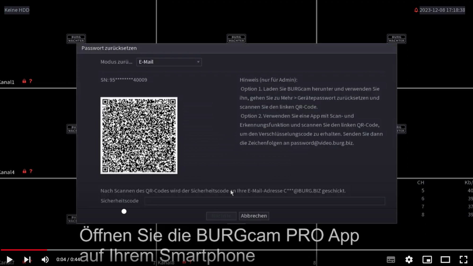 BURG-GUARD FAQ - Wie funktioniert die Rücksetzung Passwort