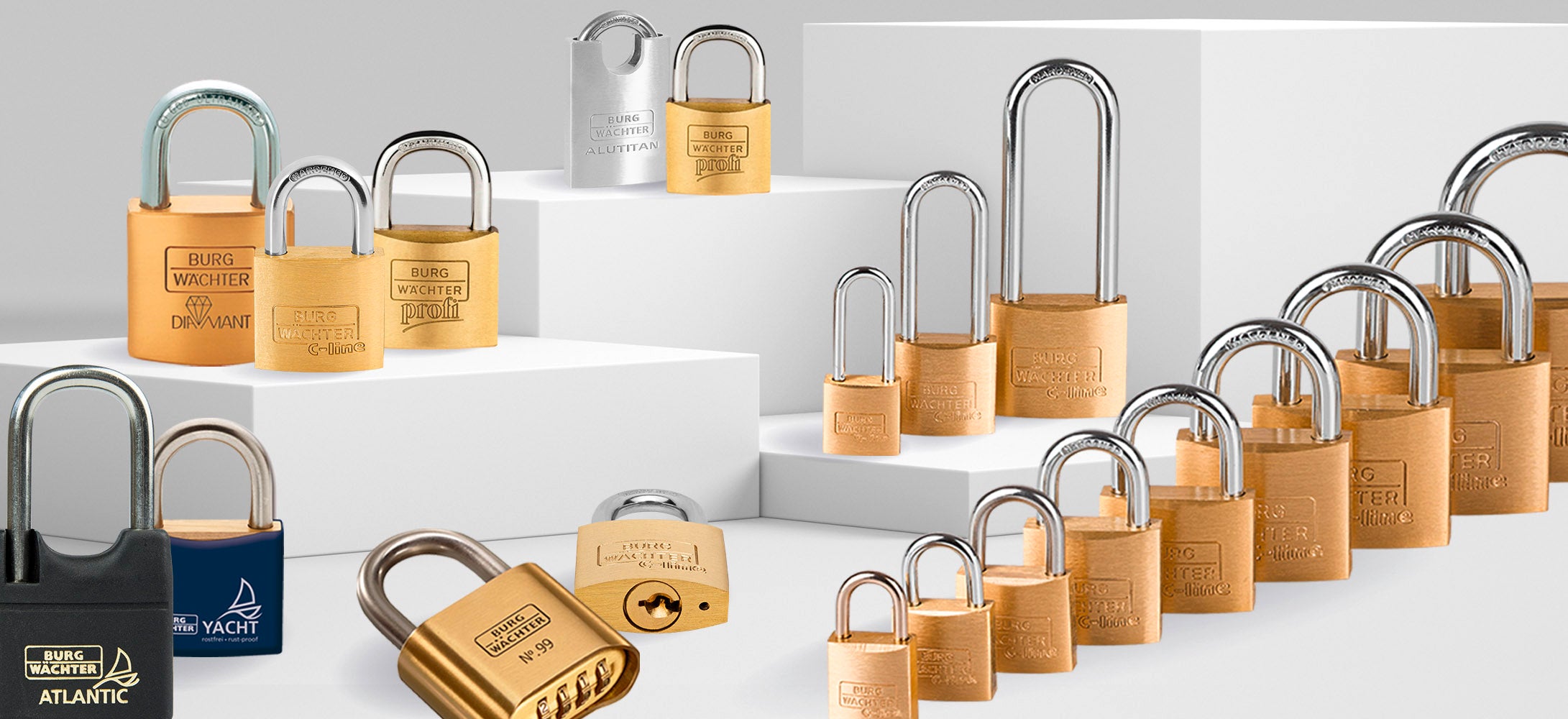 BURG-WÄCHTER Vorhängeschlösser große Auswahl unterschiedlicher Modelle