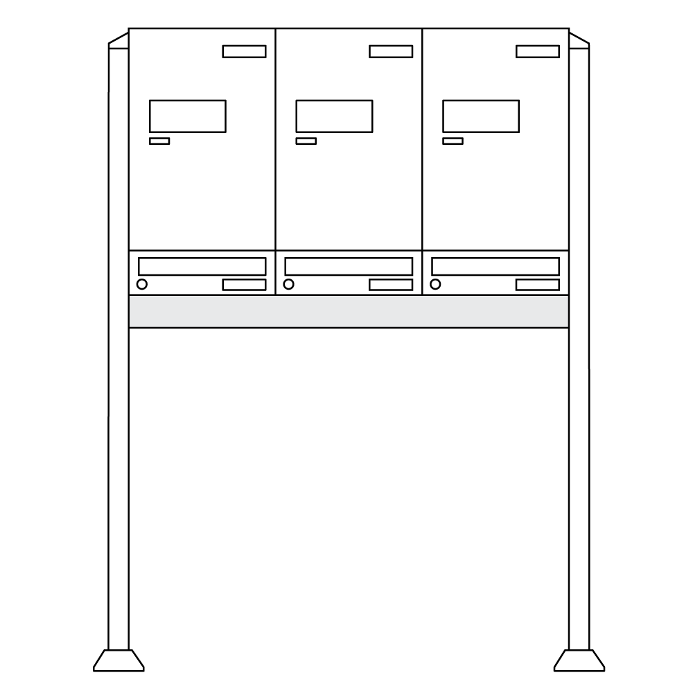 Paketbox Anlagen von BURG-WÄCHTER Paketbox-Anlagen Ständermontage