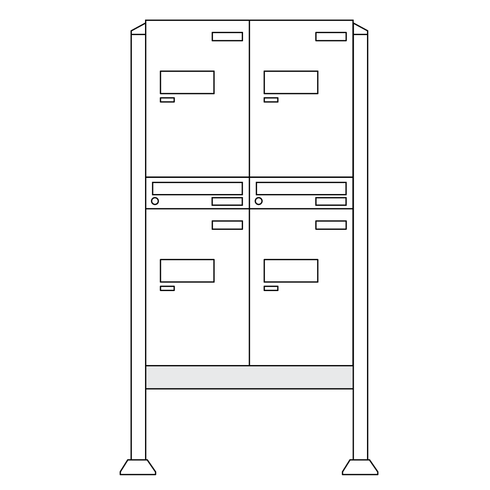 Paketbox Anlagen von BURG-WÄCHTER Paketbox-Anlagen Ständermontage