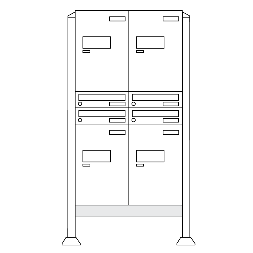 Paketbox Anlagen von BURG-WÄCHTER Paketbox-Anlagen Ständermontage