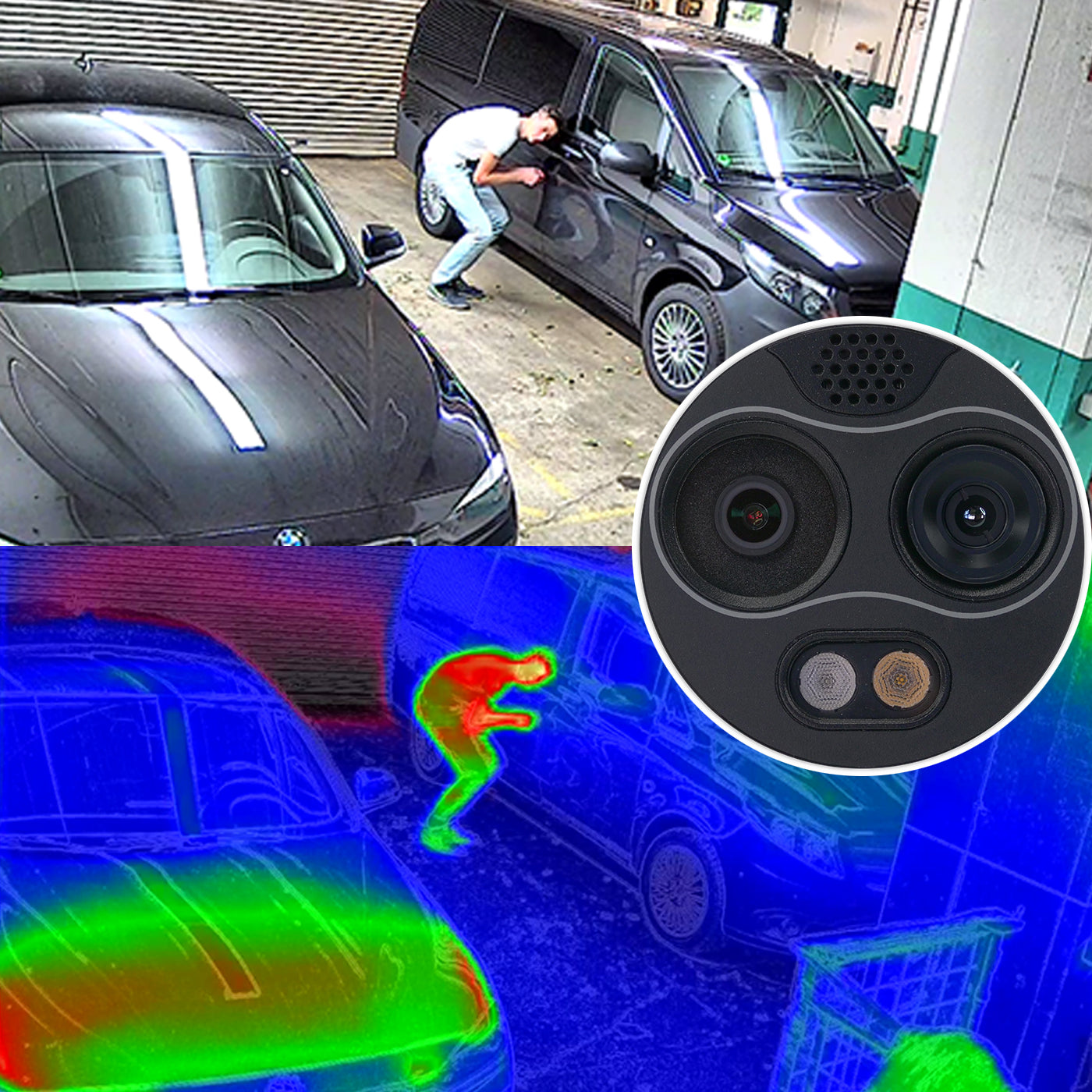 BURG-GUARD hybride Wärmebildkamera - Echtbild wie auch Infrarotbild mit nur einer Kamera