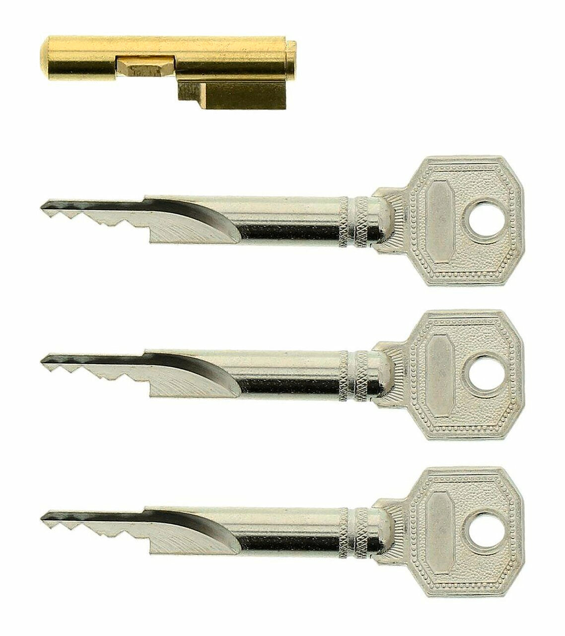 2 gleichschliessende FLORA Schlüssellochsperrer 7 mm mit 4 Schlüssel NEU