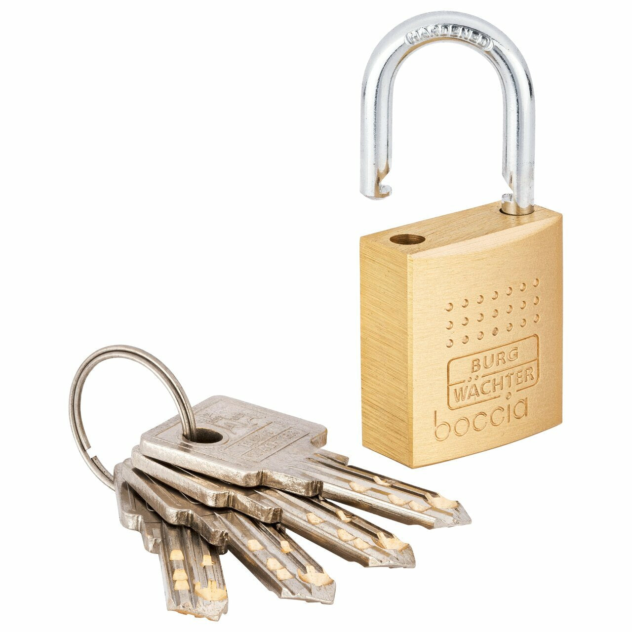 The brass padlock Boccia 450 from BURG W CHTER